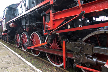 A retro train at Kalety station to commemorate the 85th anniversary of the creation of a railway...