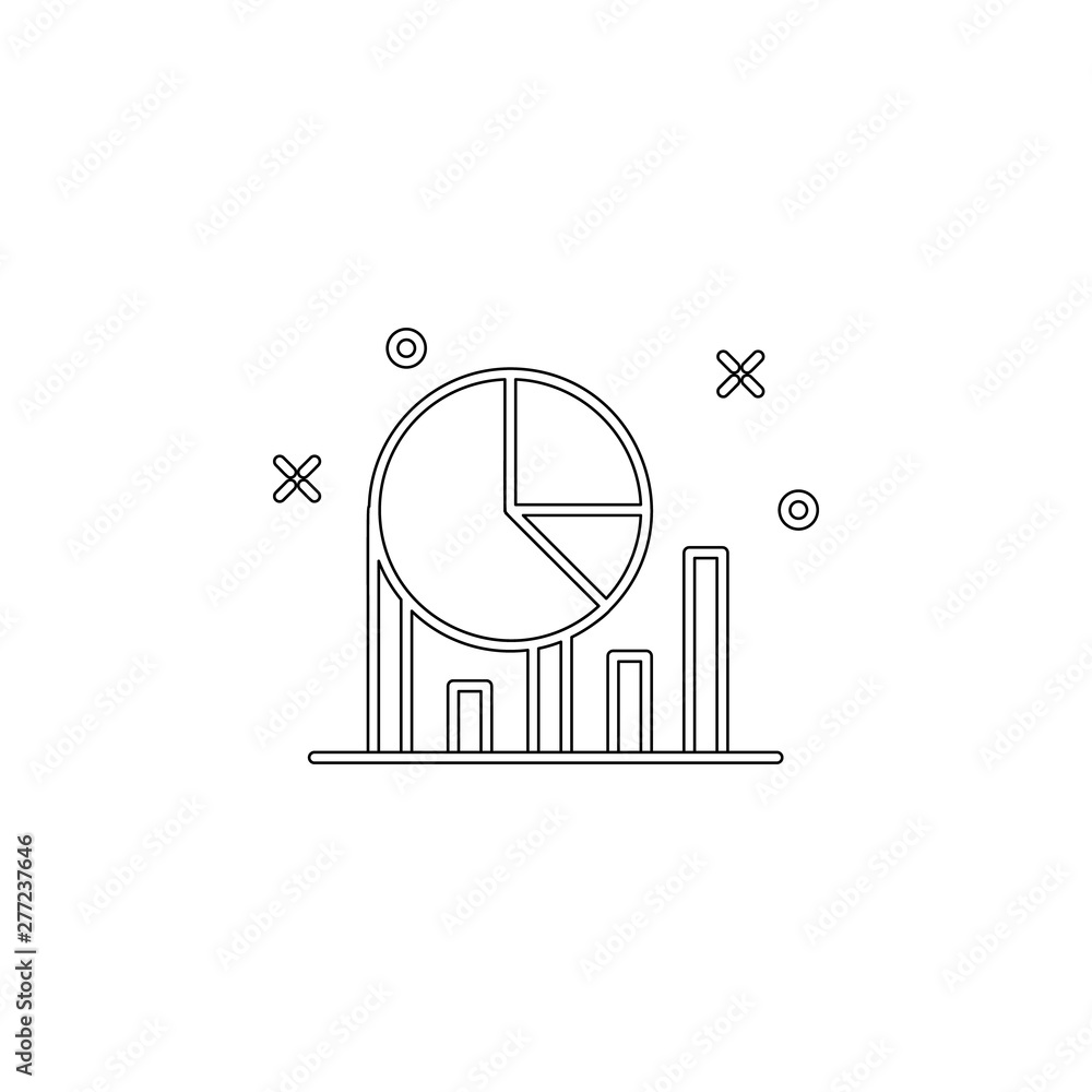 Poster chart report icon. element of business charts for mobile concept and web apps icon. outline, thin li