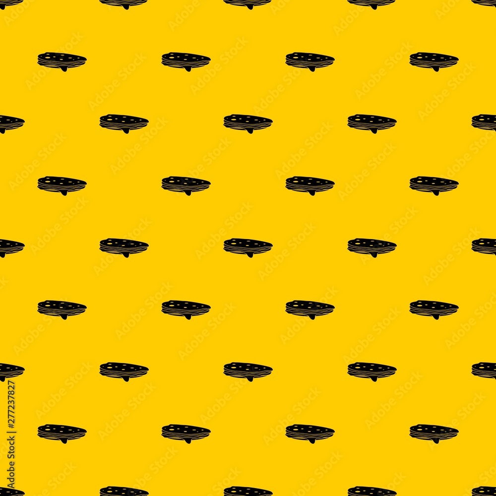 Poster stack of pancakes pattern seamless vector repeat geometric yellow for any design