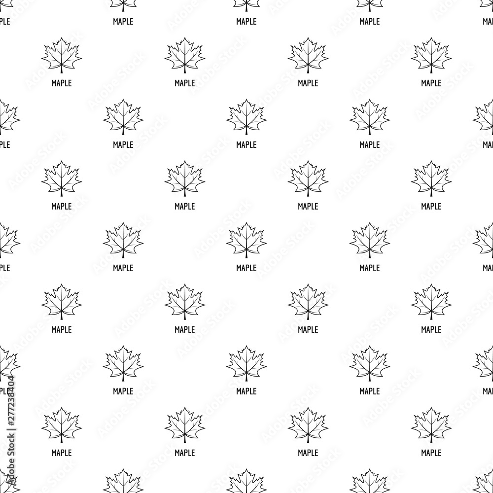 Poster maple leaf pattern seamless vector repeat geometric for any web design