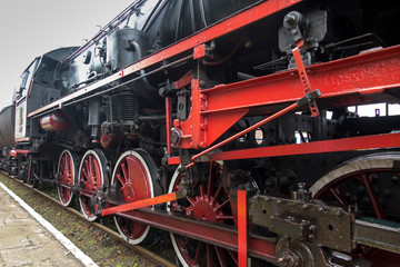 A fragment of an old steam locomotive