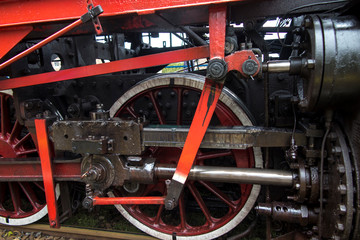A fragment of an old steam locomotive