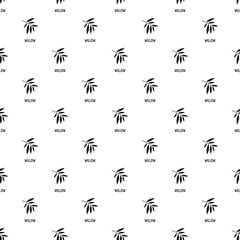 Willow leaf pattern seamless vector repeat geometric for any web design