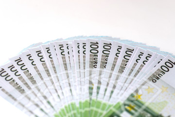 Colorful Euro banknotes