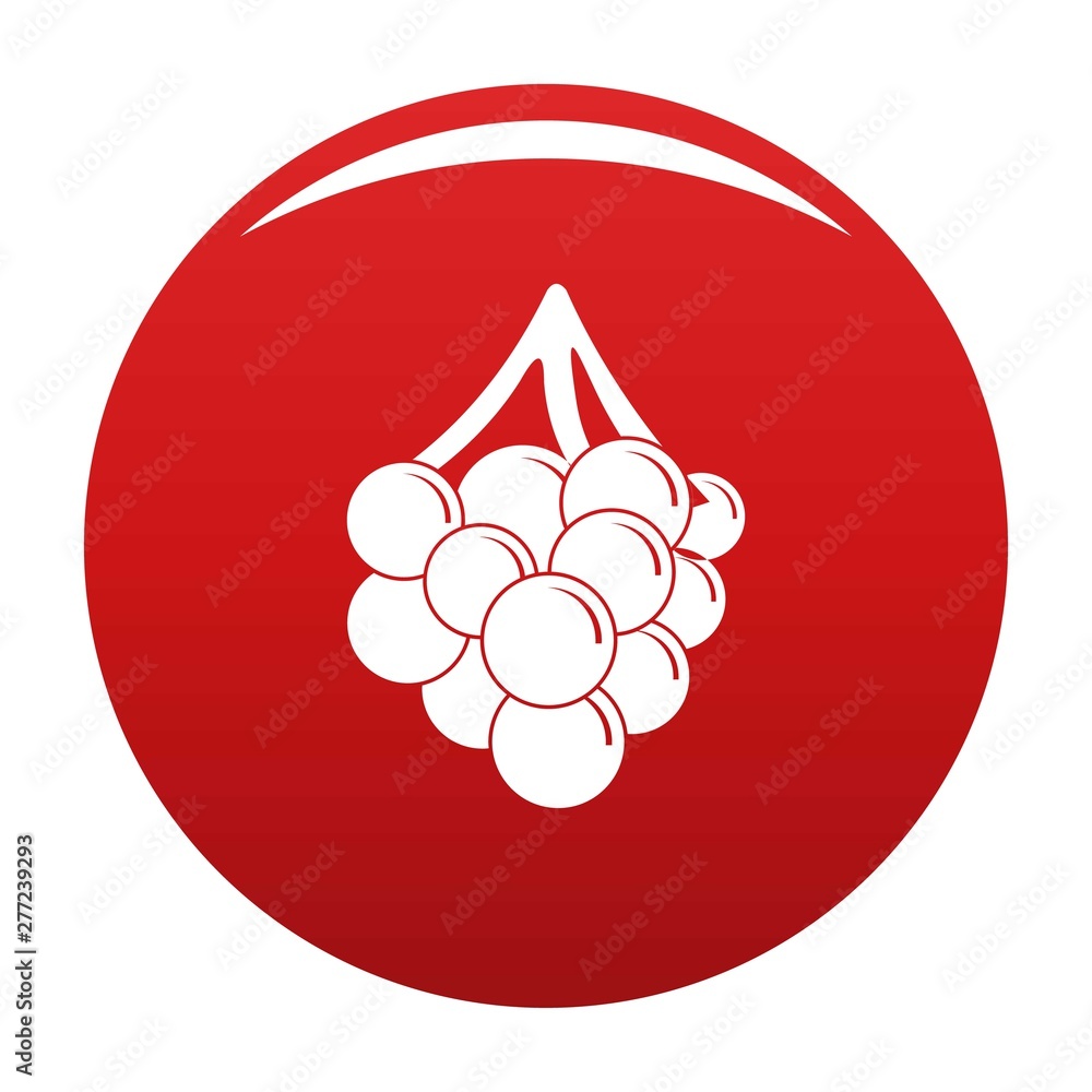 Poster grape icon. simple illustration of grape vector icon for any design red