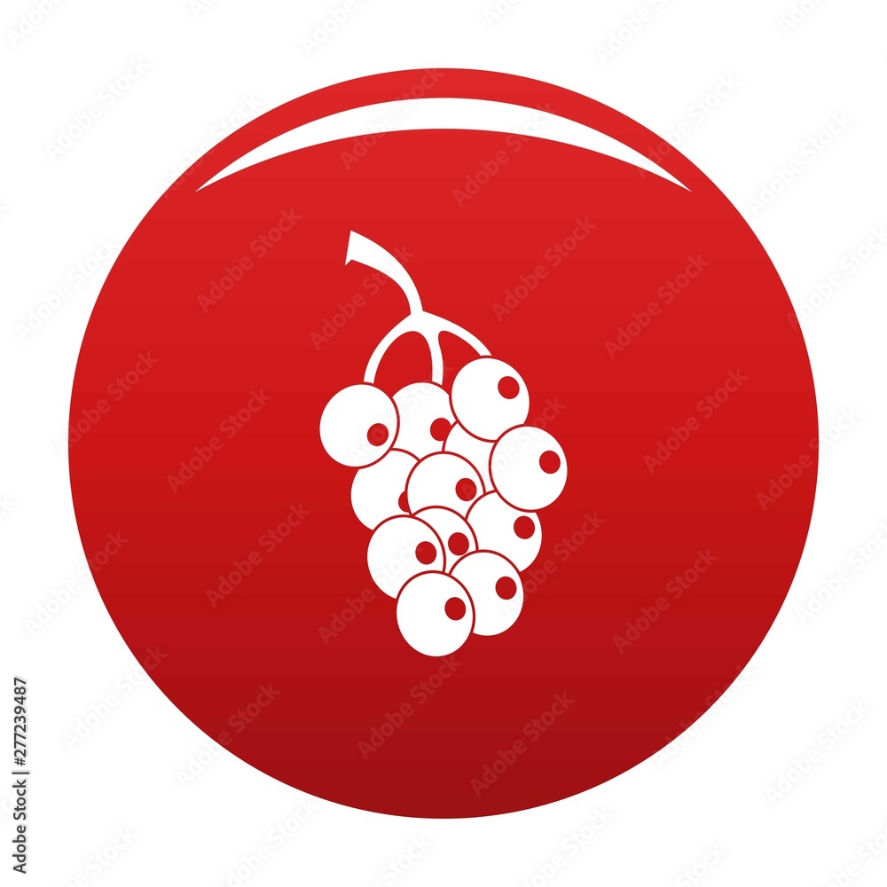 Poster ripe grape icon. simple illustration of ripe grape vector icon for any design red