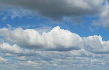 Beautiful cloudscape in blue sky, natural clouds background