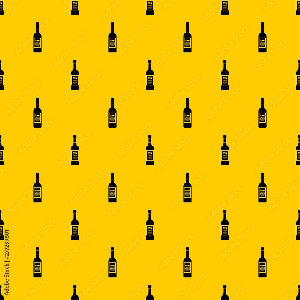Poster bottle of vodka pattern seamless vector repeat geometric yellow for any design