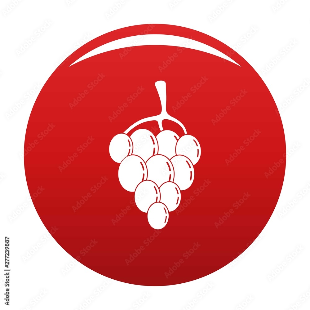 Poster berry grape icon. simple illustration of berry grape vector icon for any design red