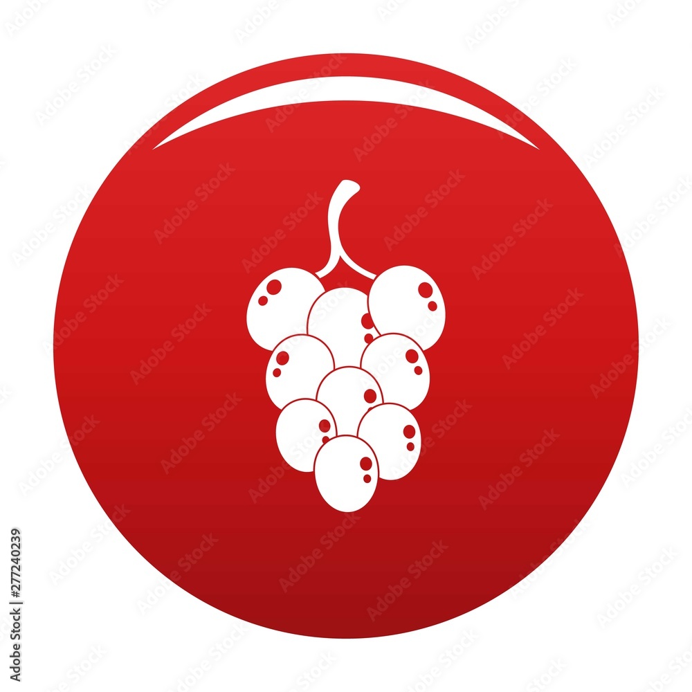 Poster grape for wine icon. simple illustration of grape for wine vector icon for any design red
