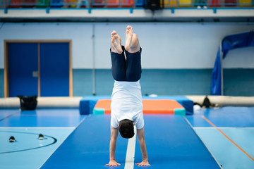 gymnast in a competition
