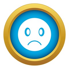 Fototapeta premium Sad emoticon blue vector isolated on white background for any design