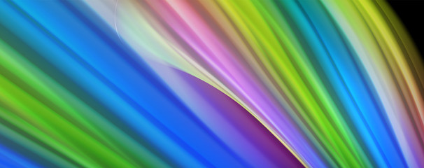 Flowing liquid colors - modern colorful flow poster. Wave liquid shapes. Art design for your design project