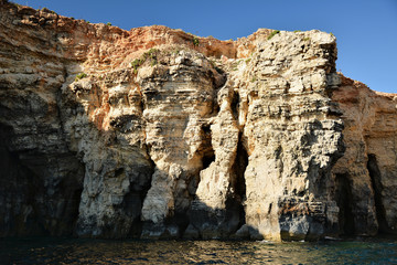 cliffs of sandstone