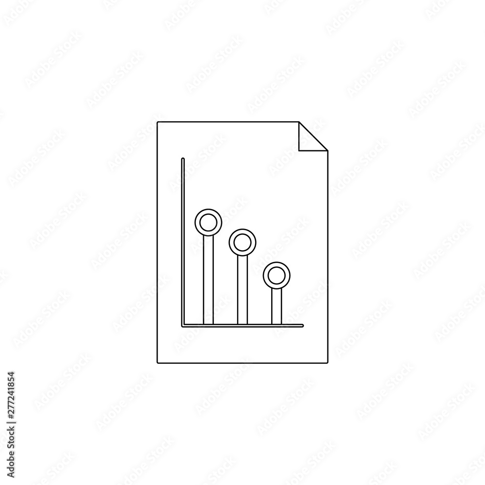Poster business charts icon. element of charts for mobile concept and web apps icon. outline, thin line ico