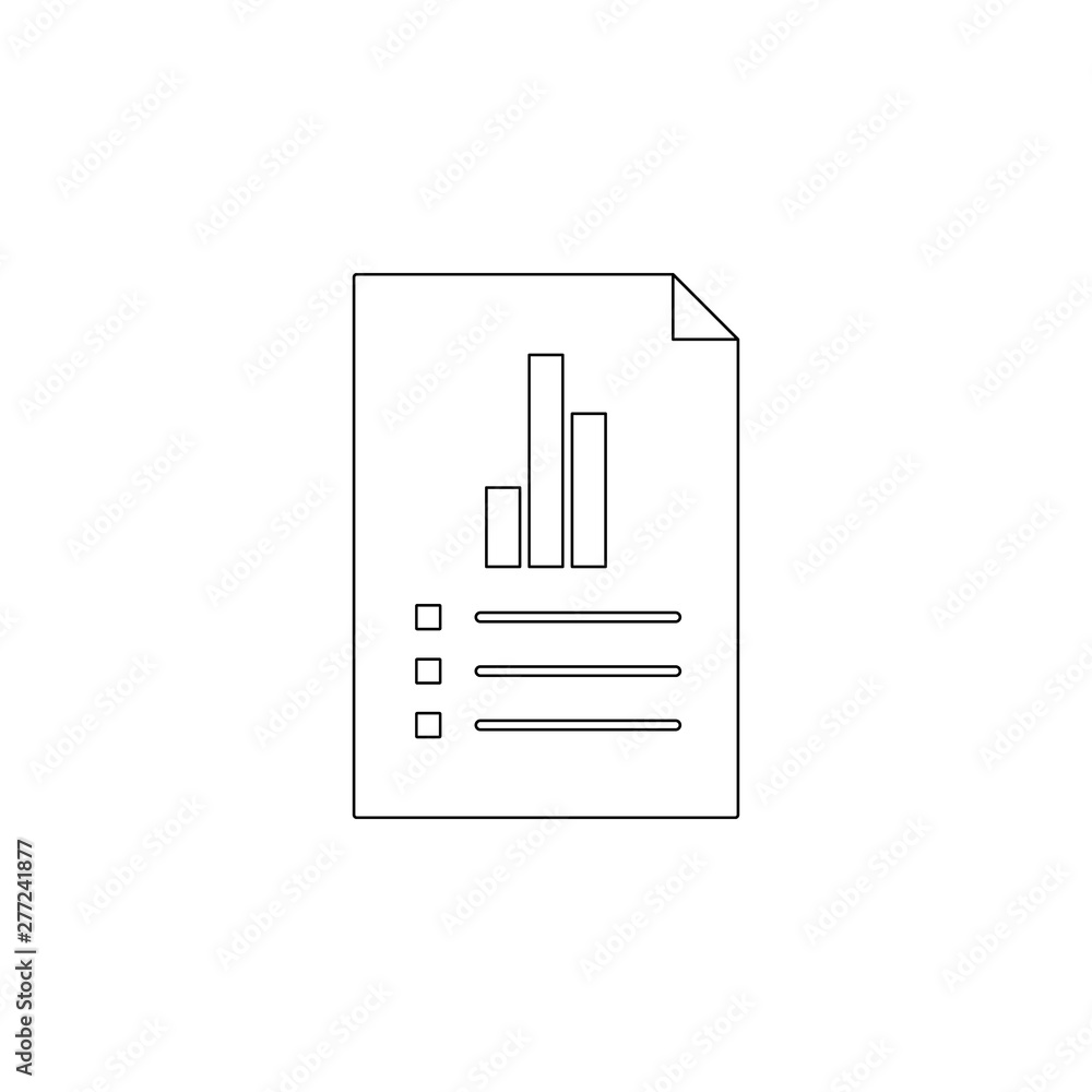 Poster business charts icon. element of charts for mobile concept and web apps icon. outline, thin line ico