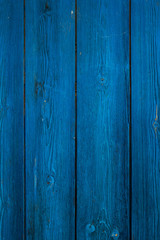 Obraz premium Wooden wall texture background old blue paint