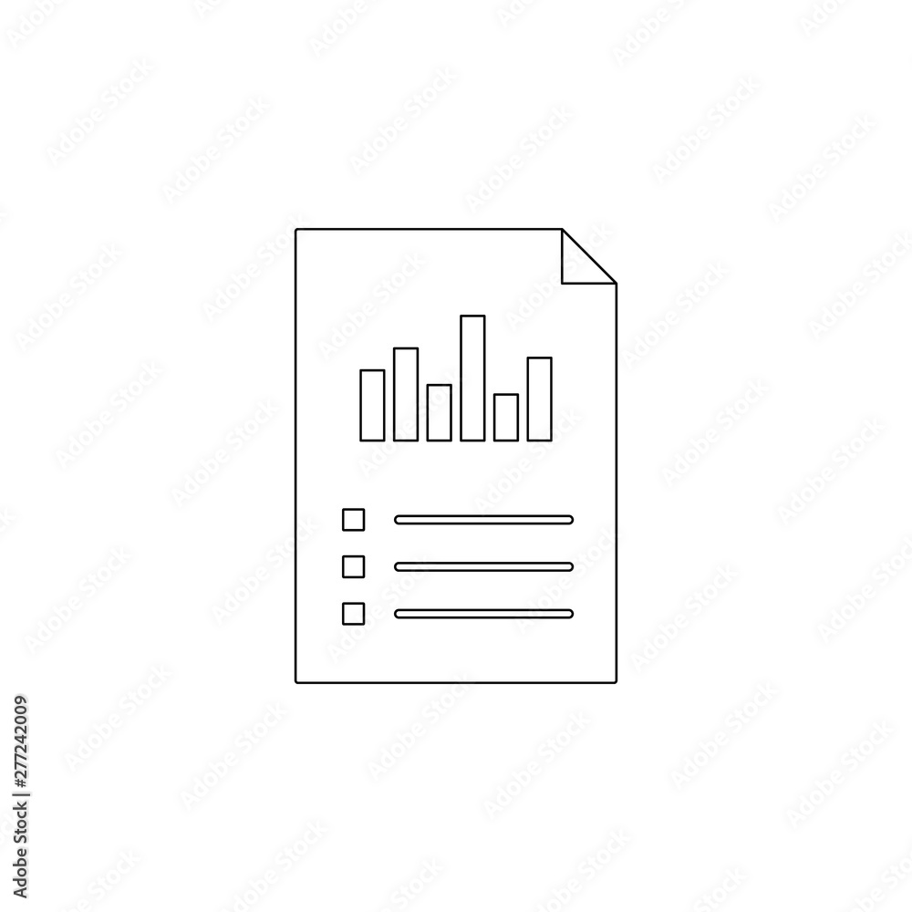 Poster business charts icon. element of charts for mobile concept and web apps icon. outline, thin line ico
