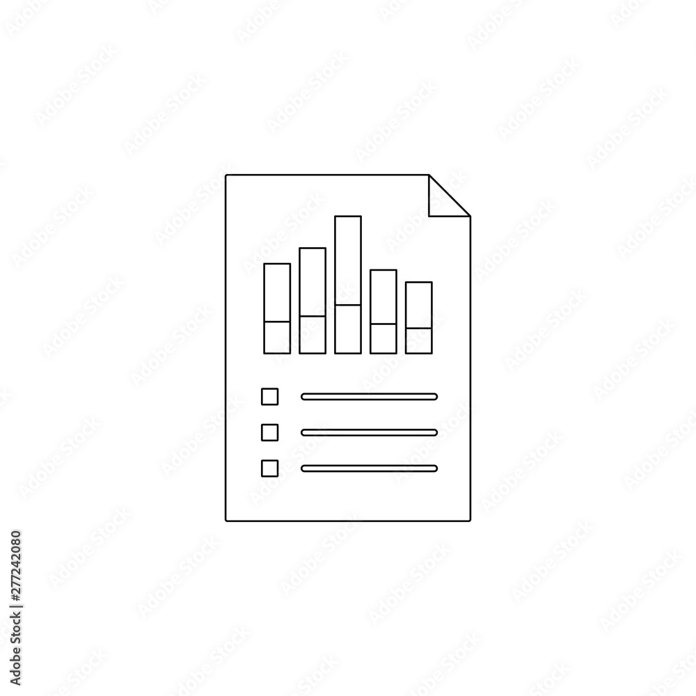 Poster business charts icon. element of charts for mobile concept and web apps icon. outline, thin line ico
