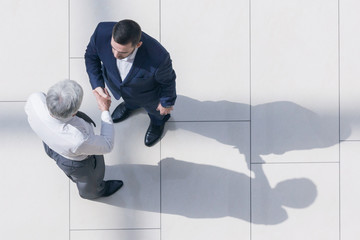 Business partners shaking hands