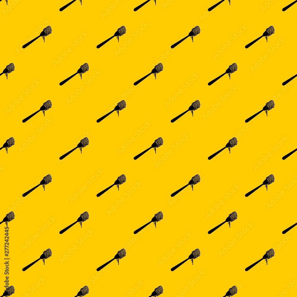 Aufkleber spaghetti on a fork pattern seamless vector repeat geometric yellow for any design