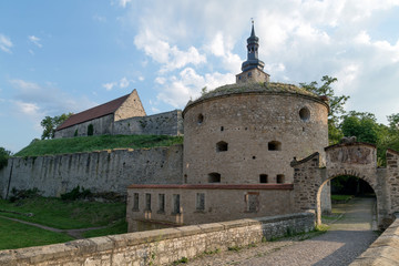 Fototapeta na wymiar towers and bastions of a medieval castle