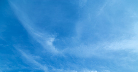 Puffy Clouds on a Blue Evening Sky