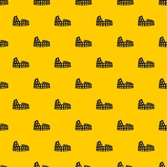 Fototapeta na wymiar Roman Colosseum pattern seamless vector repeat geometric yellow for any design