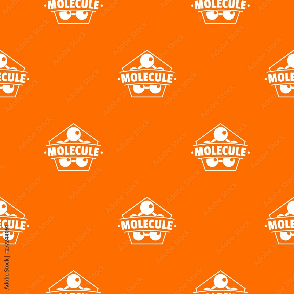 Poster molecule connection pattern vector orange for any web design best