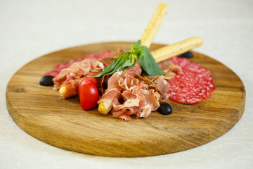 Delicious food in the restaurant on a plate