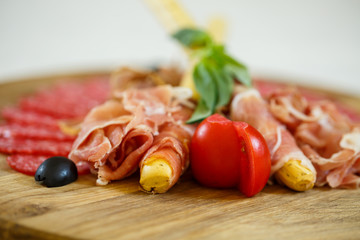 Delicious food in the restaurant on a plate