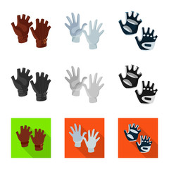 Vector design of silhouette and safety symbol. Collection of silhouette and comfort stock symbol for web.