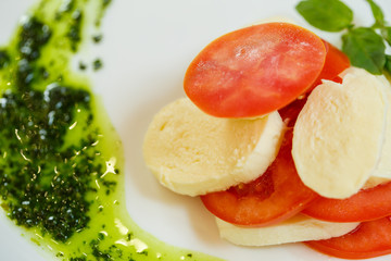 Delicious food in the restaurant on a plate