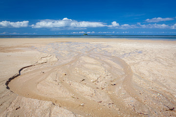 Low tide in beach borneo malaysia landscape
