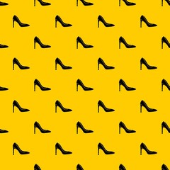 High heel shoe pattern seamless vector repeat geometric yellow for any design