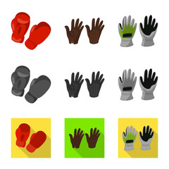 Fototapeta premium Vector illustration of silhouette and safety logo. Collection of silhouette and comfort stock symbol for web.