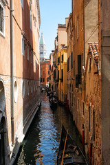 Obraz na płótnie Canvas Old brick houses of Venice