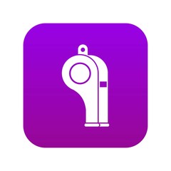 Whistle icon digital purple for any design isolated on white vector illustration