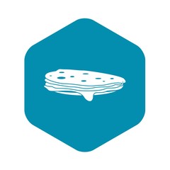 Stack of pancakes icon. Simple illustration of pancakes vector icon for web