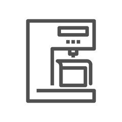 Coffee machine for lifestyle design icon. Flat graphic design. Kitchen equipment. Editable stroke. 48x48 Pixel Perfect