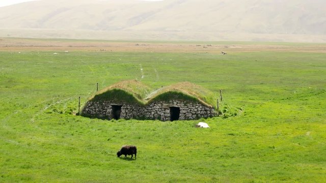 Sheep house -  turf house in Iceland.