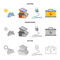 Vector illustration of innovation and technology icon. Collection of innovation and nature vector icon for stock.