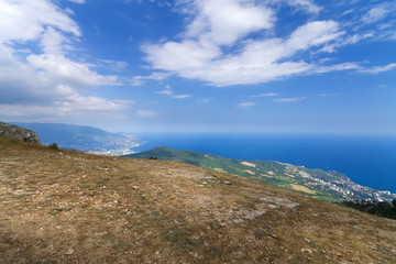 Fototapeta na wymiar the top of AI Petri, the view from the top of the mountain / Yalta Crimea beauty of nature summer