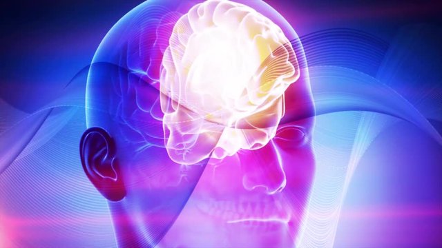 Human brain medical cyber background