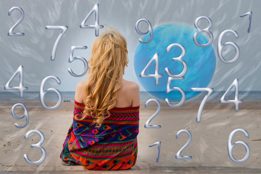 Numbers in the Universe in the blue moon, numerology
