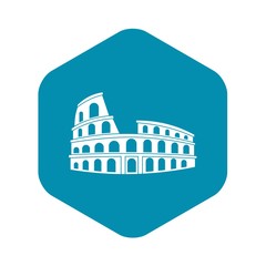 Roman Colosseum icon. Simple illustration of Colosseum vector icon for web