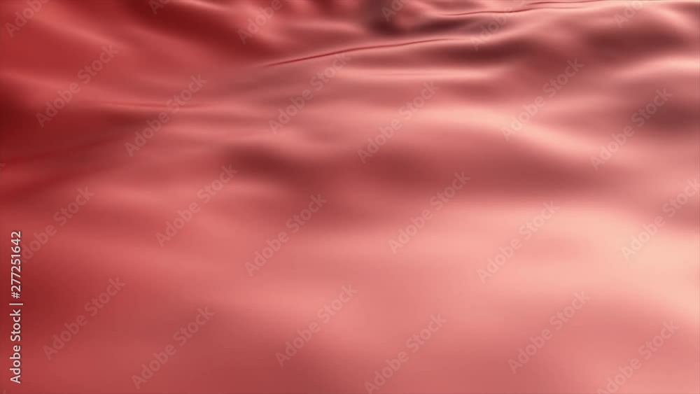 Poster red wave background. abstract seamless loop 4k animation of red liquid background. silk texture. clo