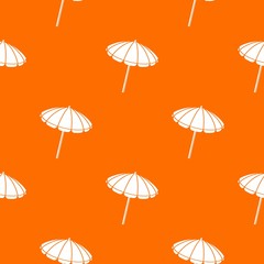 Obraz premium Beach umbrella pattern vector orange for any web design best