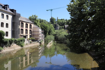 La rivière Alzette dans la ville de Luxembourg