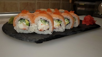 sushi on a plate